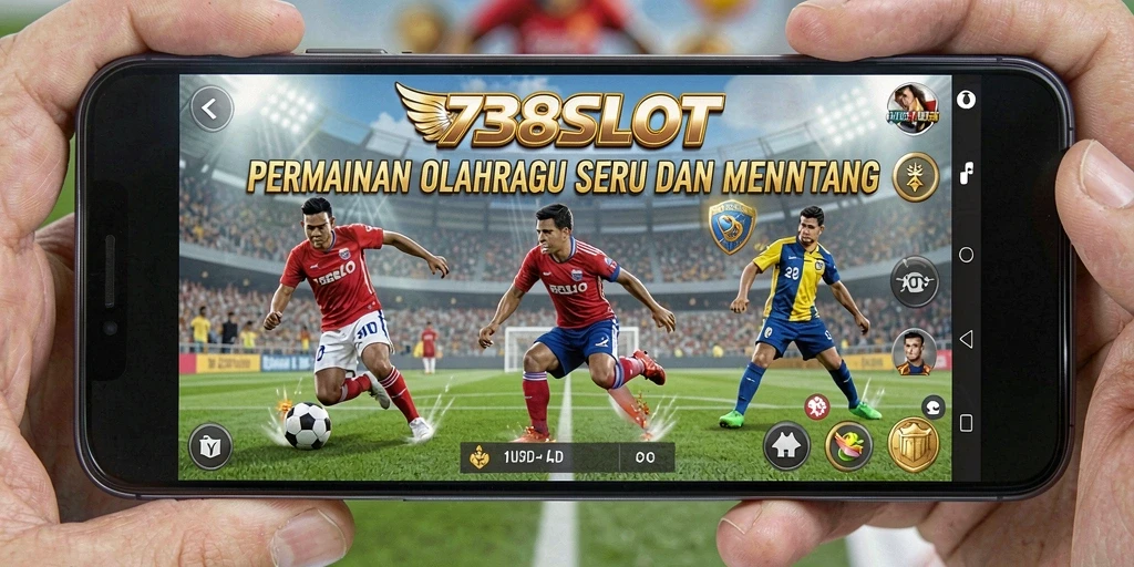 Screenshot utama 738SLOT menunjukkan aksi mendebarkan dalam pertandingan olahraga.
