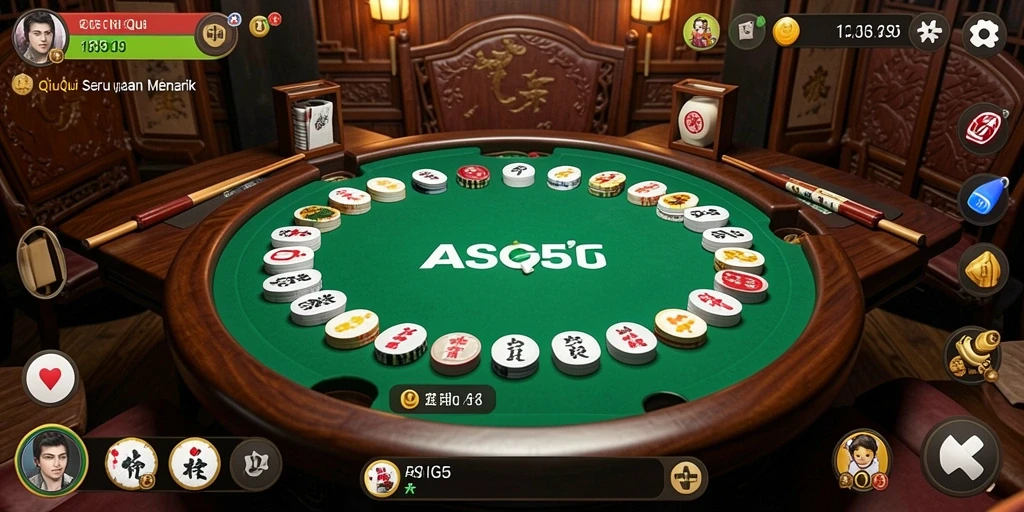 Tangkapan layar gameplay ASG55 yang mendebarkan dalam QiuQiu.