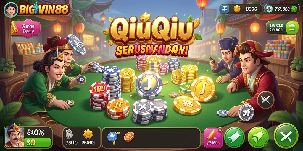 Gameplay QiuQiu seru dalam BIGWIN88.