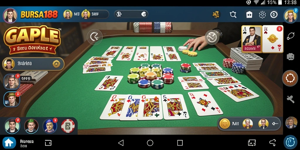 Tampilan gameplay Gaple yang atraktif dan menyenangkan.