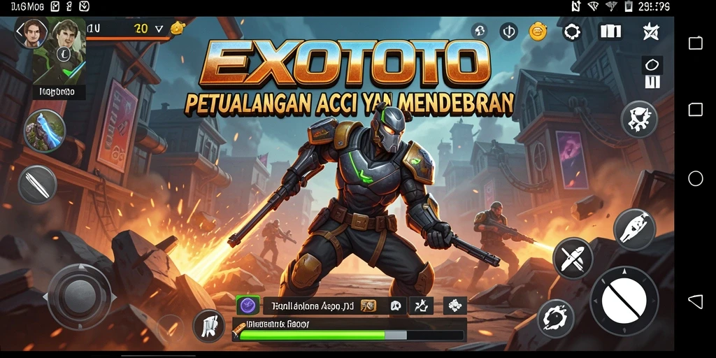 Tampilan gameplay mendebarkan dalam aksi EXOTOTO.