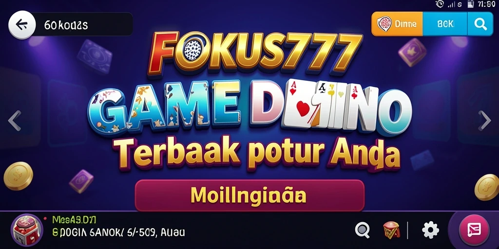 Tangkapan layar utama FOKUS777 menampilkan gameplay Domino yang menyenangkan.