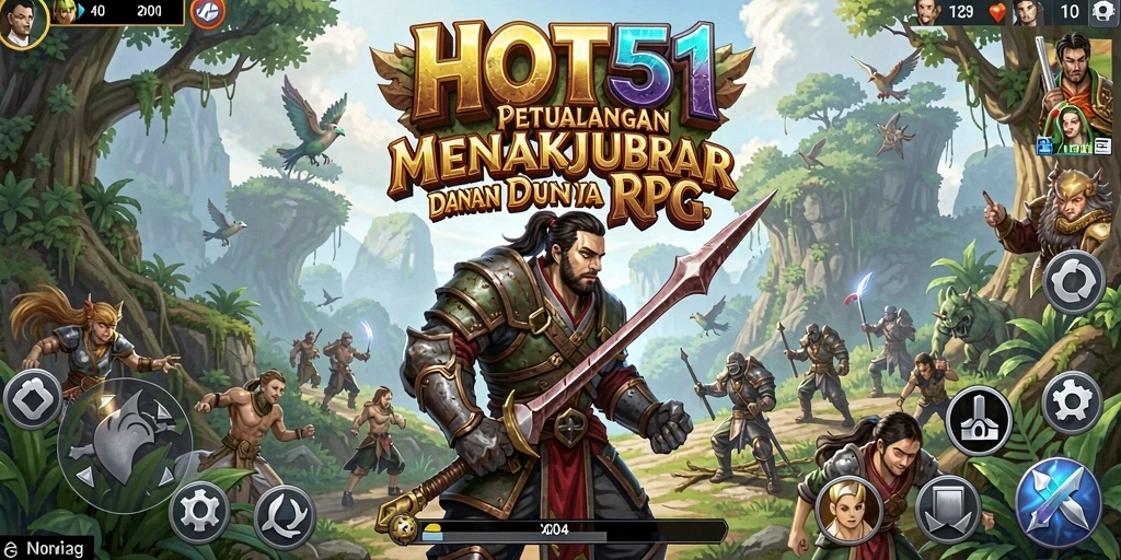 Tampilan menakjubkan gameplay RPG HOT51 yang epik.