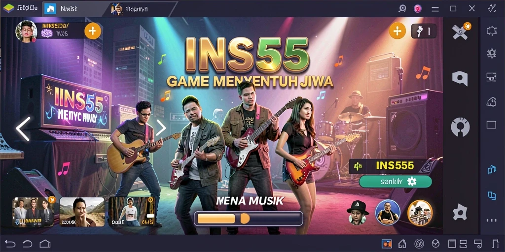 Gameplay INS55 yang menarik dengan berbagai genre musik.