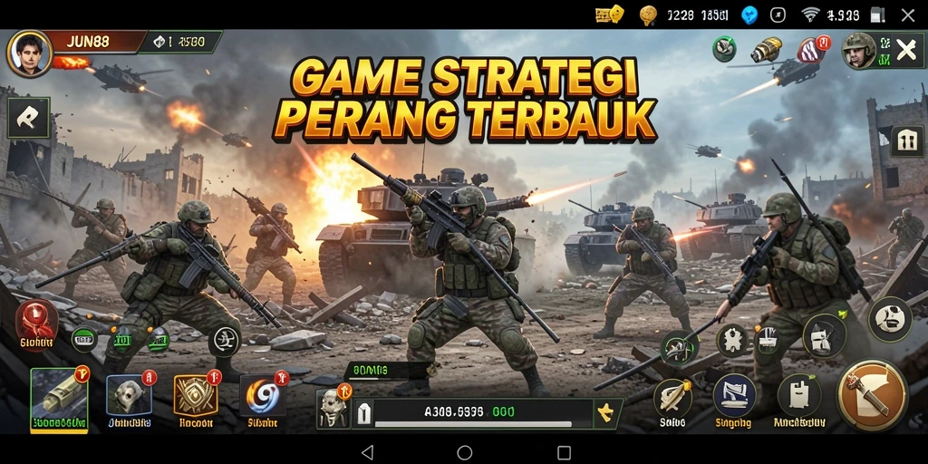 Tampilan gameplay mendebarkan dalam pertempuran SLG.