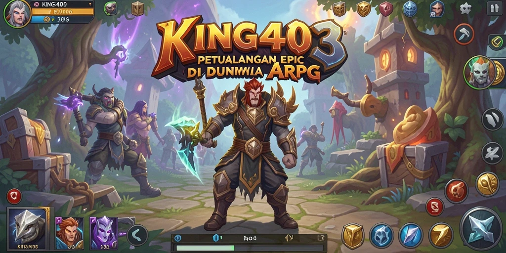 Screenshot menunjukkan aksi pertarungan seru di dunia KING403.