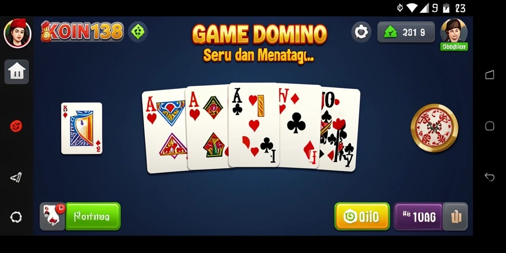 Tampilan seru dari gameplay KOIN138 yang menampilkan aksi Domino.