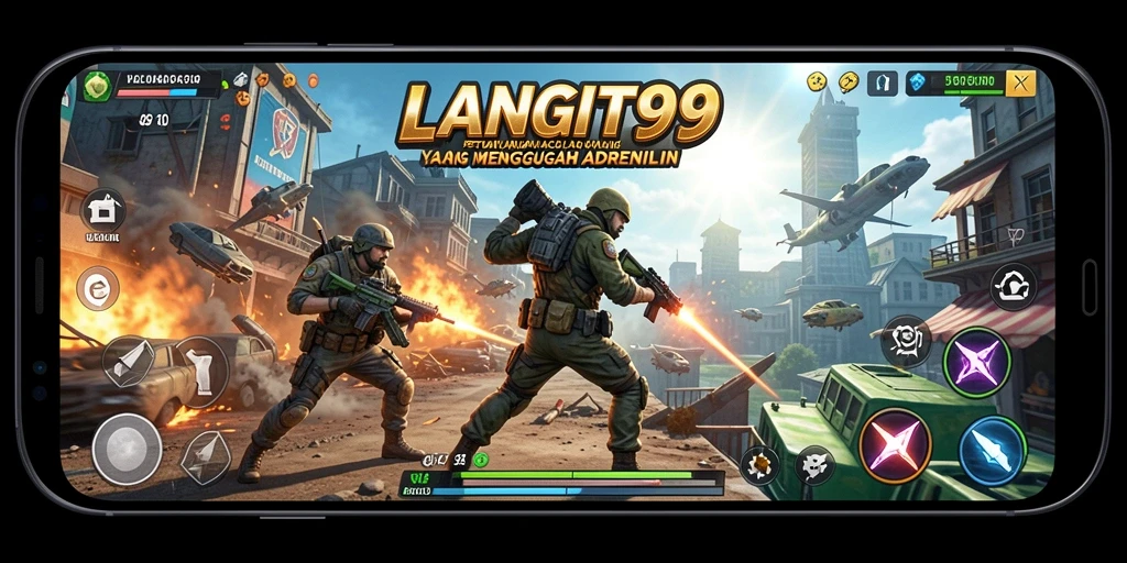 Tampilan gameplay yang intens dari LANGIT99 dengan aksi seru.