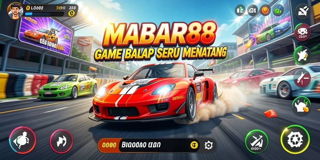 Gameplay MABAR88 yang menegangkan dan mendebarkan saat balapan.