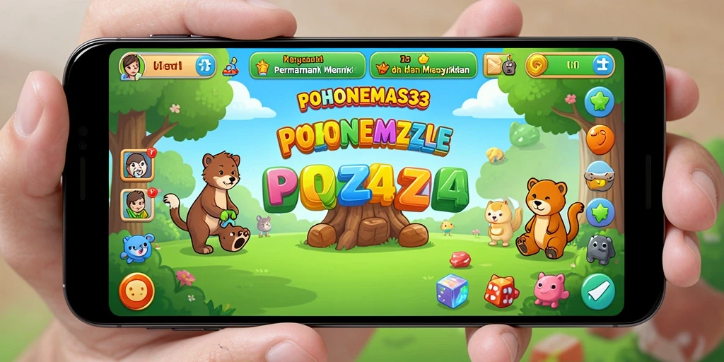 Tangkapan layar gameplay POHONEMAS33 menampilkan momen seru dalam menyelesaikan puzzle.