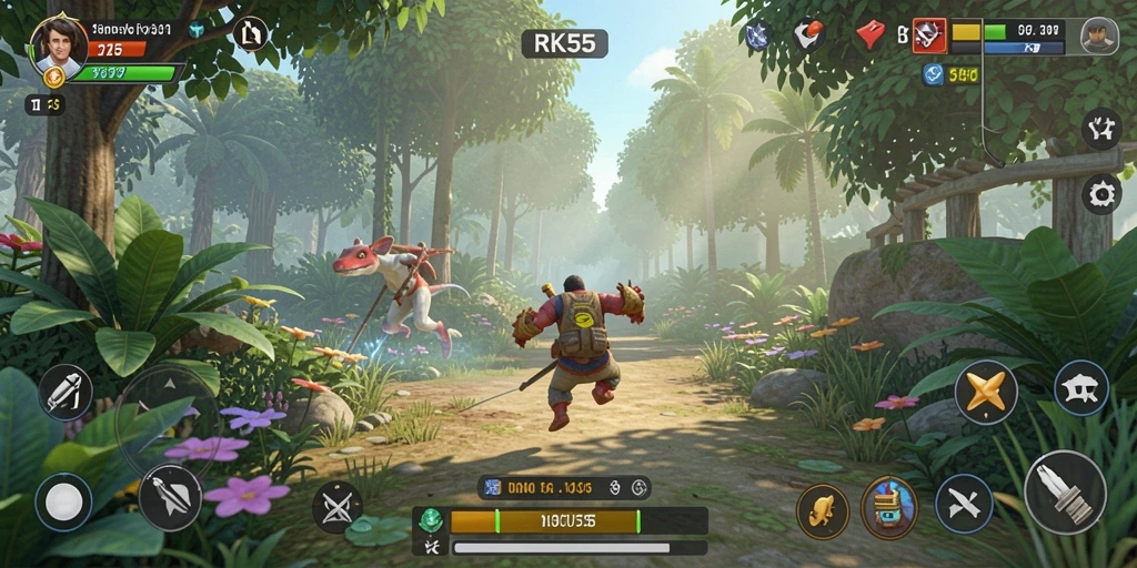 Tampilan gameplay yang menarik dan interaktif di RK55.