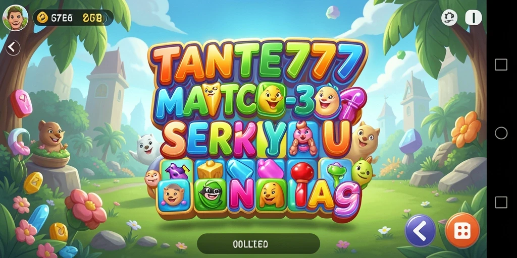 Gameplay TANTE777 yang penuh warna dan menantang di layar.