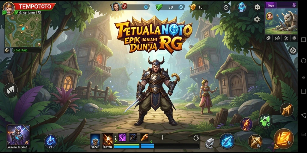Screenshot gameplay TEMPOTOTO menunjukkan aksi pertempuran yang mendebarkan.
