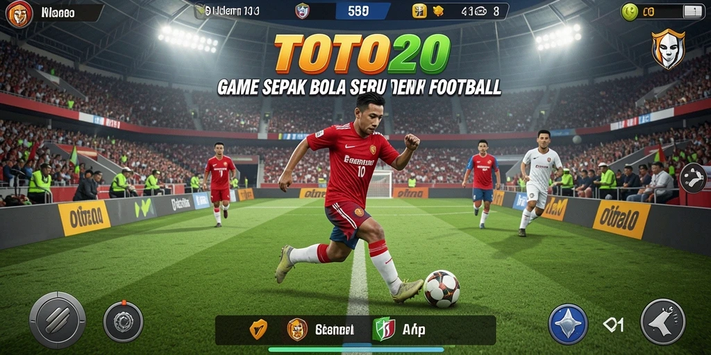 Tampilan gameplay TOTO20 yang mendebarkan dalam pertandingan sepak bola.