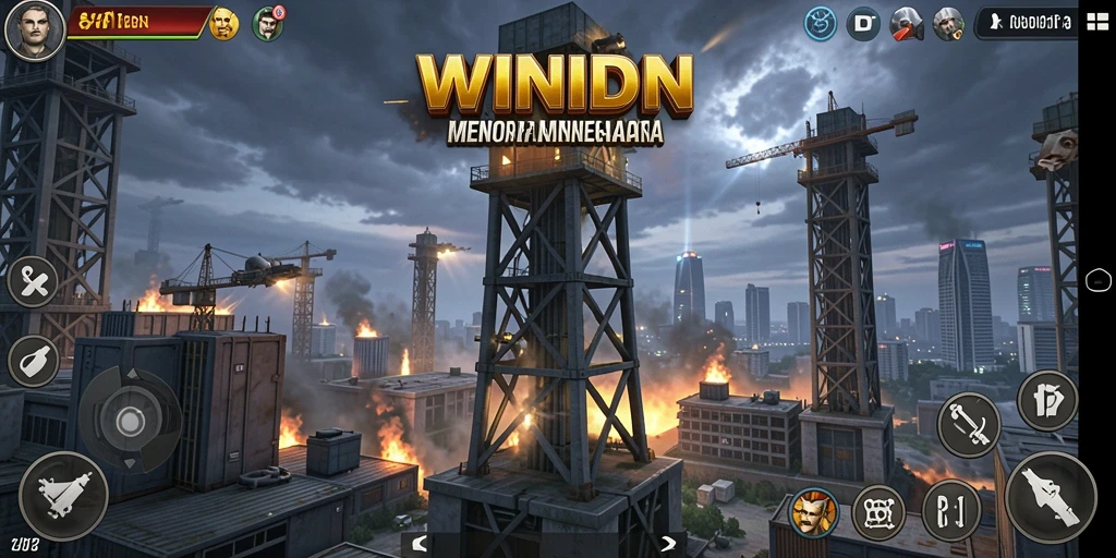 Tangkapan layar gameplay WINIDN yang menegangkan dalam Tower Defense.